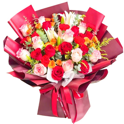 锦州22朵玫瑰百合，追求真爱幸福